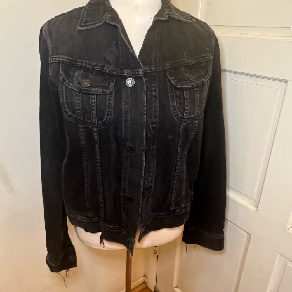 Citizens of Humanity Black Distressed Denim Jacket